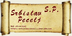 Srbislav Pecelj vizit kartica